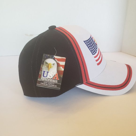 USA Patriotic Eagle US Flag Adjustable Cap Hat NWT - Picture 4 of 7